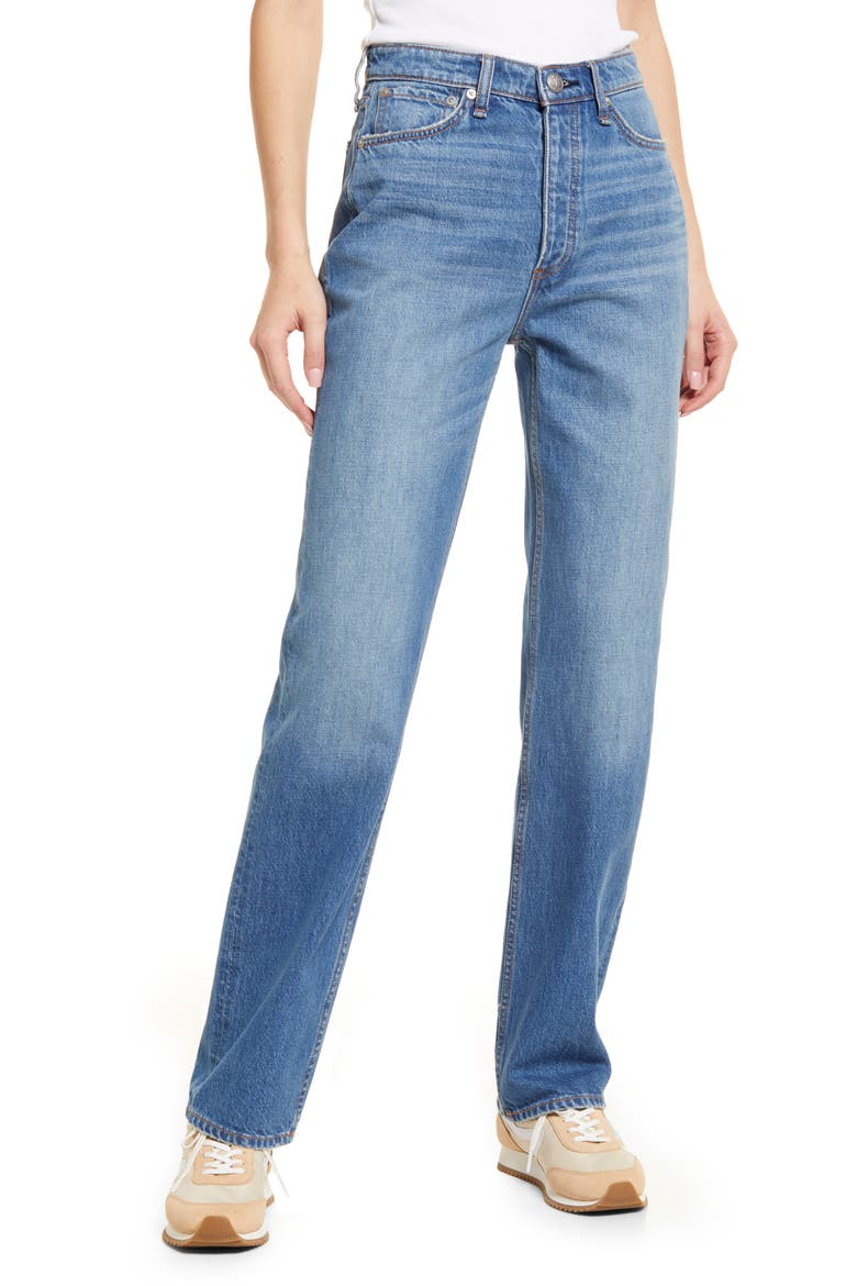 Women's Alex High Waist Relaxed Straight Leg Jeans, Main, color, CLEAN MICK