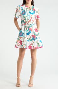 SUGARLIPS Izzie Floral Bouse Shift Minidress