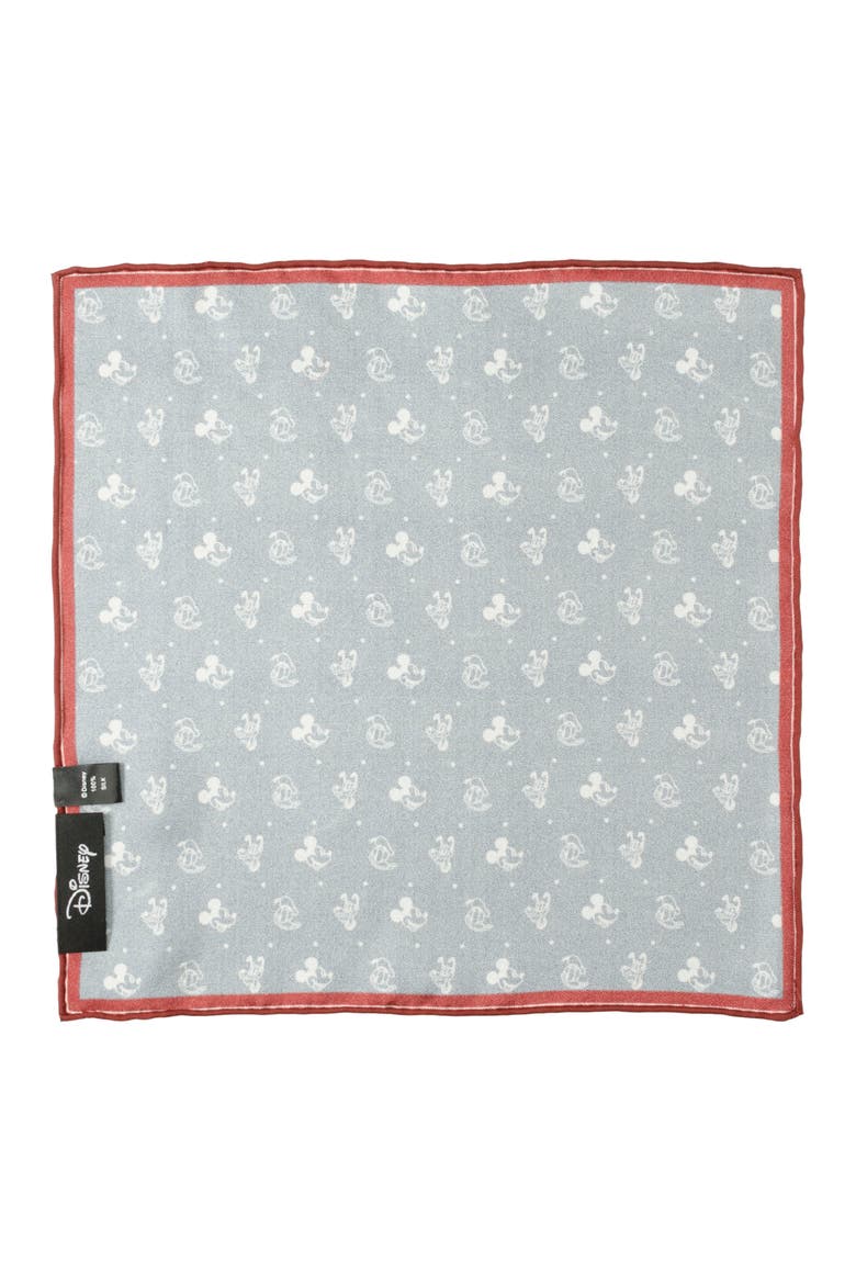x Disney Mickey & Friends Silk Pocket Square, Alternate, color, NAVY