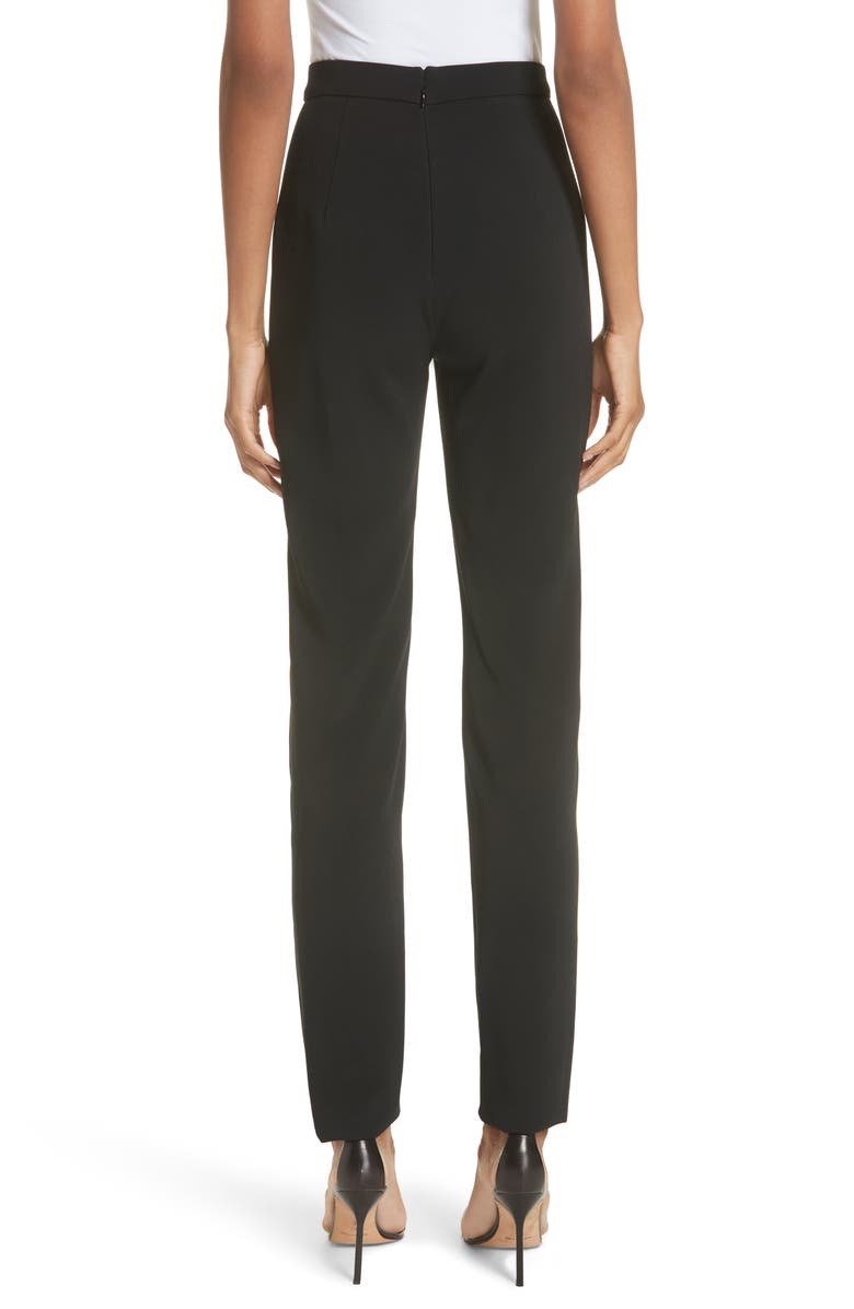 Brandon Maxwell Stretch Crepe Cigarette Pants, Alternate, color, 