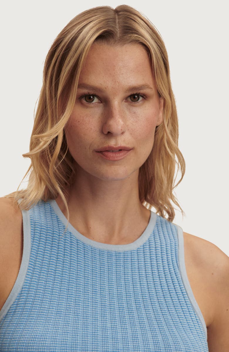 Varley Hanson Rib Knit Tank, Alternate, color, Mist Blue