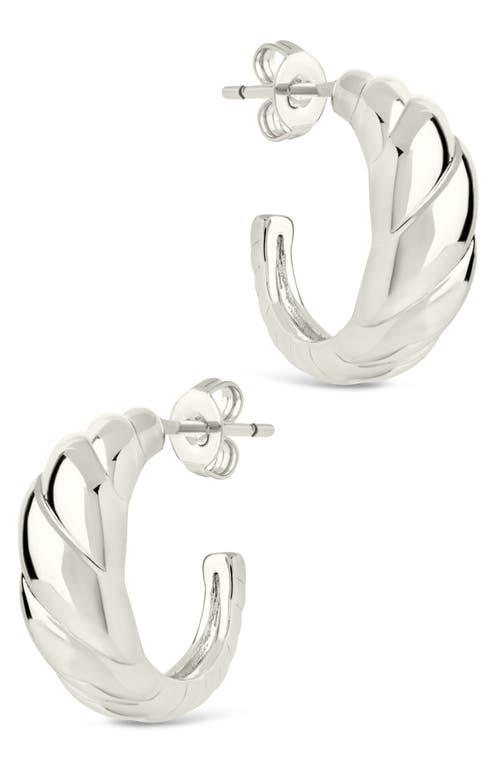 Sterling Forever Statement Croissant Hoop Earrings