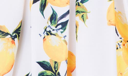 Joe-ella Kids' Lemon Print Party Dress In White