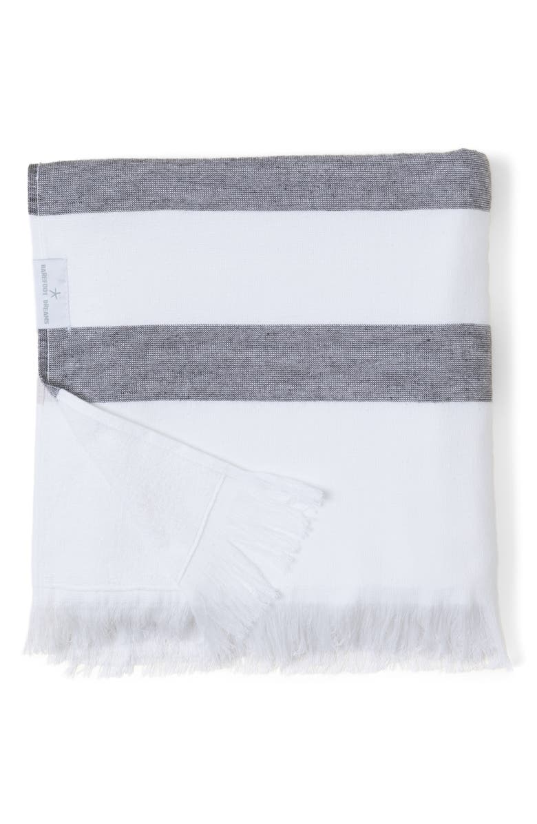 Barefoot Dreams<sup>®</sup> Stripe Organic Cotton Beach Towel, Main, color,