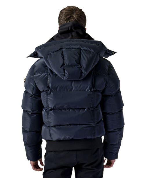 Woodpecker Woody Bomber Quilted Coat In Blue
