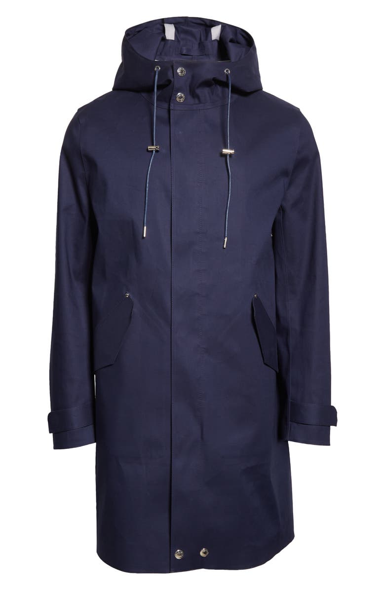 Mackintosh Granish Water Repellent Bonded Cotton Hooded Coat, Alternate, color,