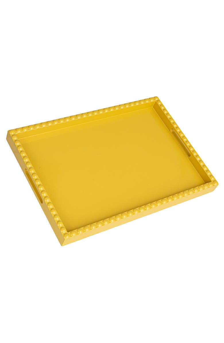 Storied Home Tray with Handles, Main, color, Yellow