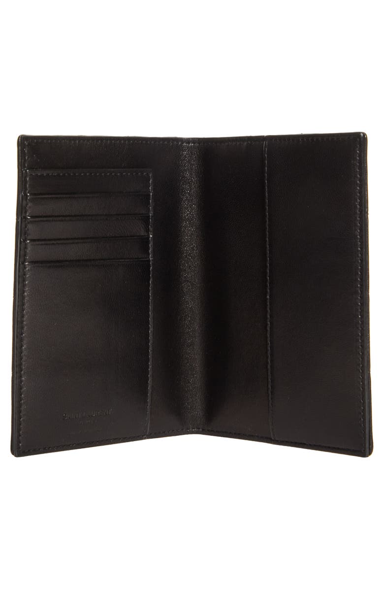 Saint Laurent Quilted Leather Passport Case, Alternate, color,