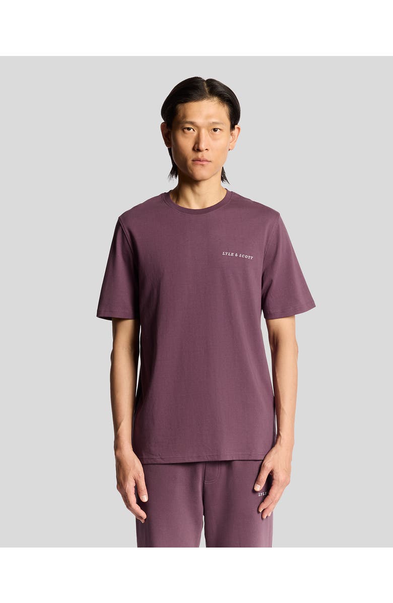 Lyle
Scott Script Long Sleeve T-shirt, Main, color, Dusky Maroon