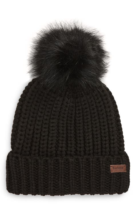 Black wooly hat online