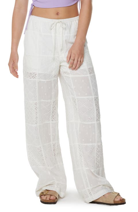 Women's Eyelet Wide-Leg Pants | Nordstrom