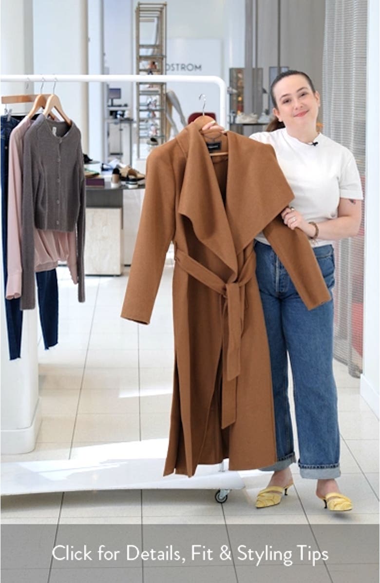 Scarlet Long Wrap Coat, sales video thumbnail