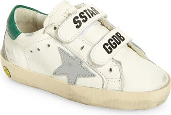 Toddler Old School Low Top Sneaker White/Orange Fluorescent Star