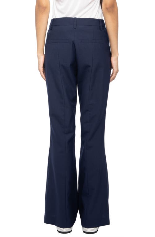 Zadig & Voltaire Prevy Tailleur Flare Leg Pants In Black