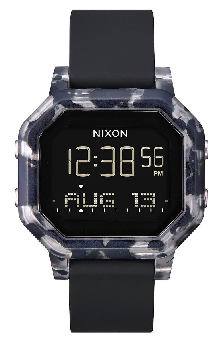 Nixon Siren Digital Silicone Strap Watch, 38mm, Main, color, 