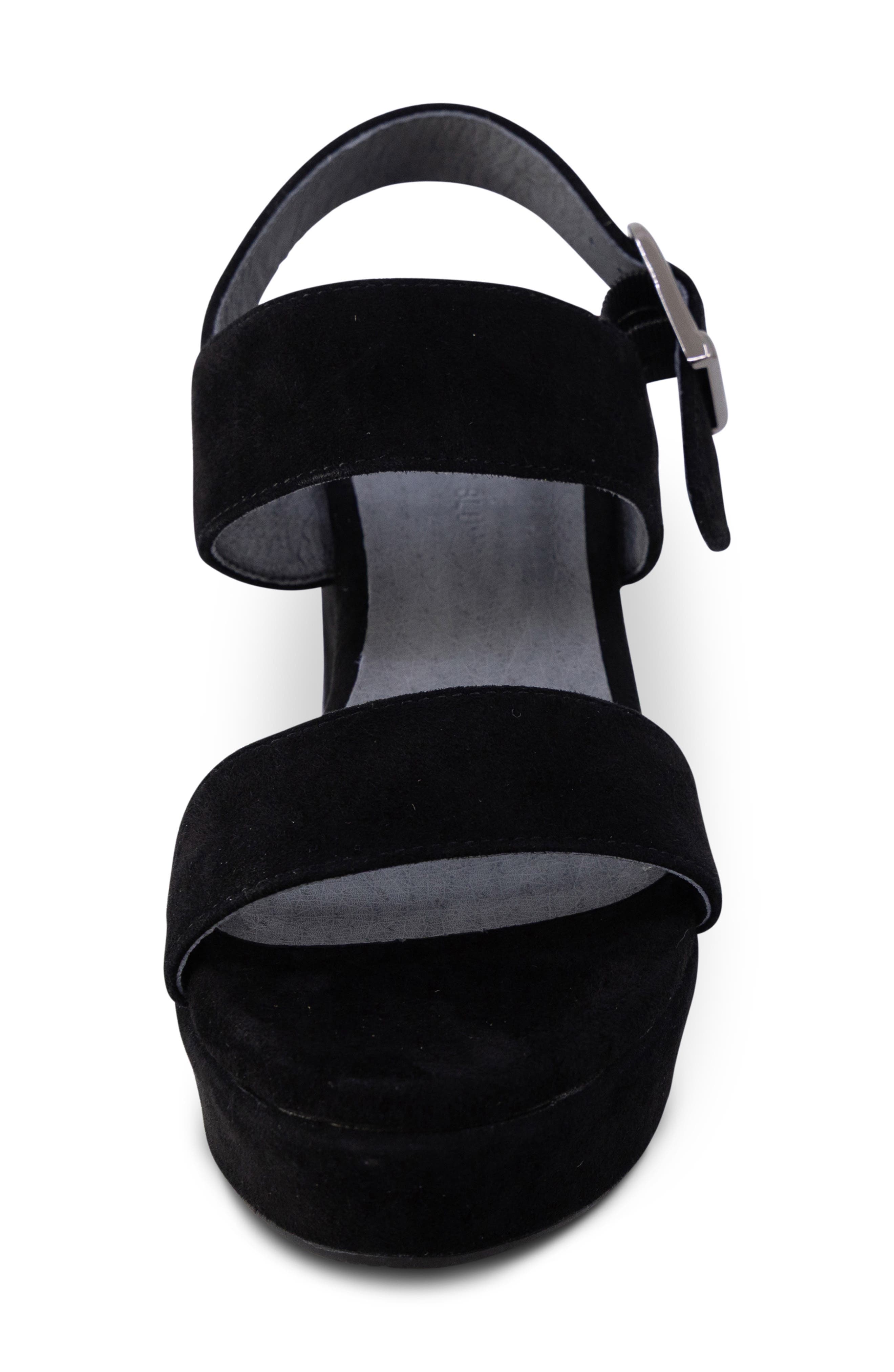 Chocolat Blu Gardina Slingback Platform Sandal, Alternate, color, Black Suede