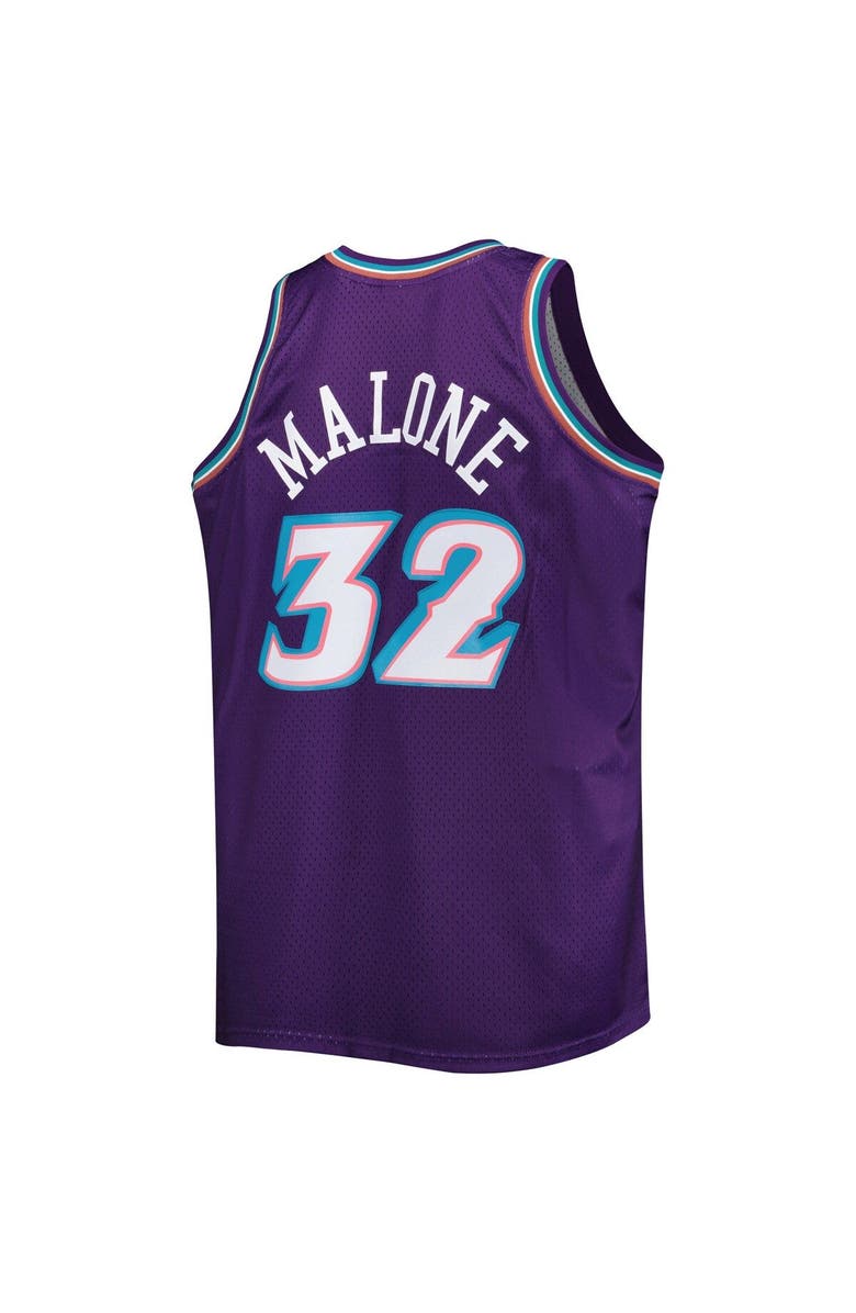Mitchell & Ness Men's Mitchell & Ness Karl Malone Purple Utah Jazz Big & Tall Hardwood Classics 1996/97 Swingman Jersey, Alternate, color, 