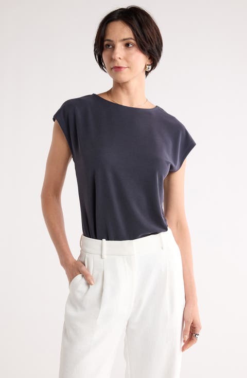 Cap Sleeve Modal Blend T-Shirt