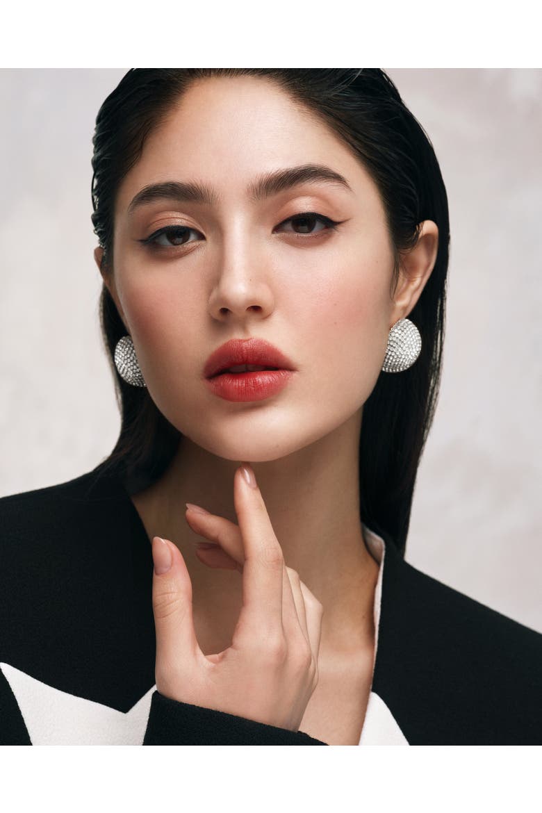 Gaia Glam Midi Earrings, Alternate, color, Silver Sheen