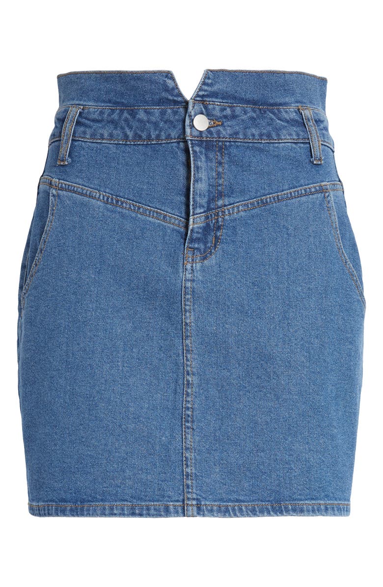 BP. High Waist Denim Miniskirt, Main, color, 