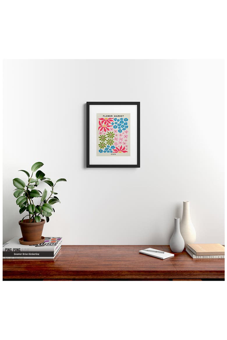 'Flower Market 02 Kyoto' by Ayeyokp Framed Wall Art, Alternate, color, CREAM