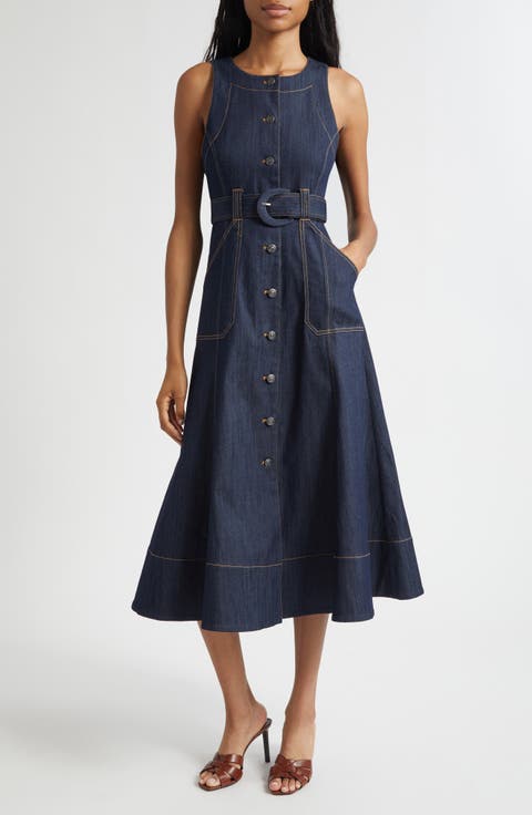 Cezanne Denim Midi Dress