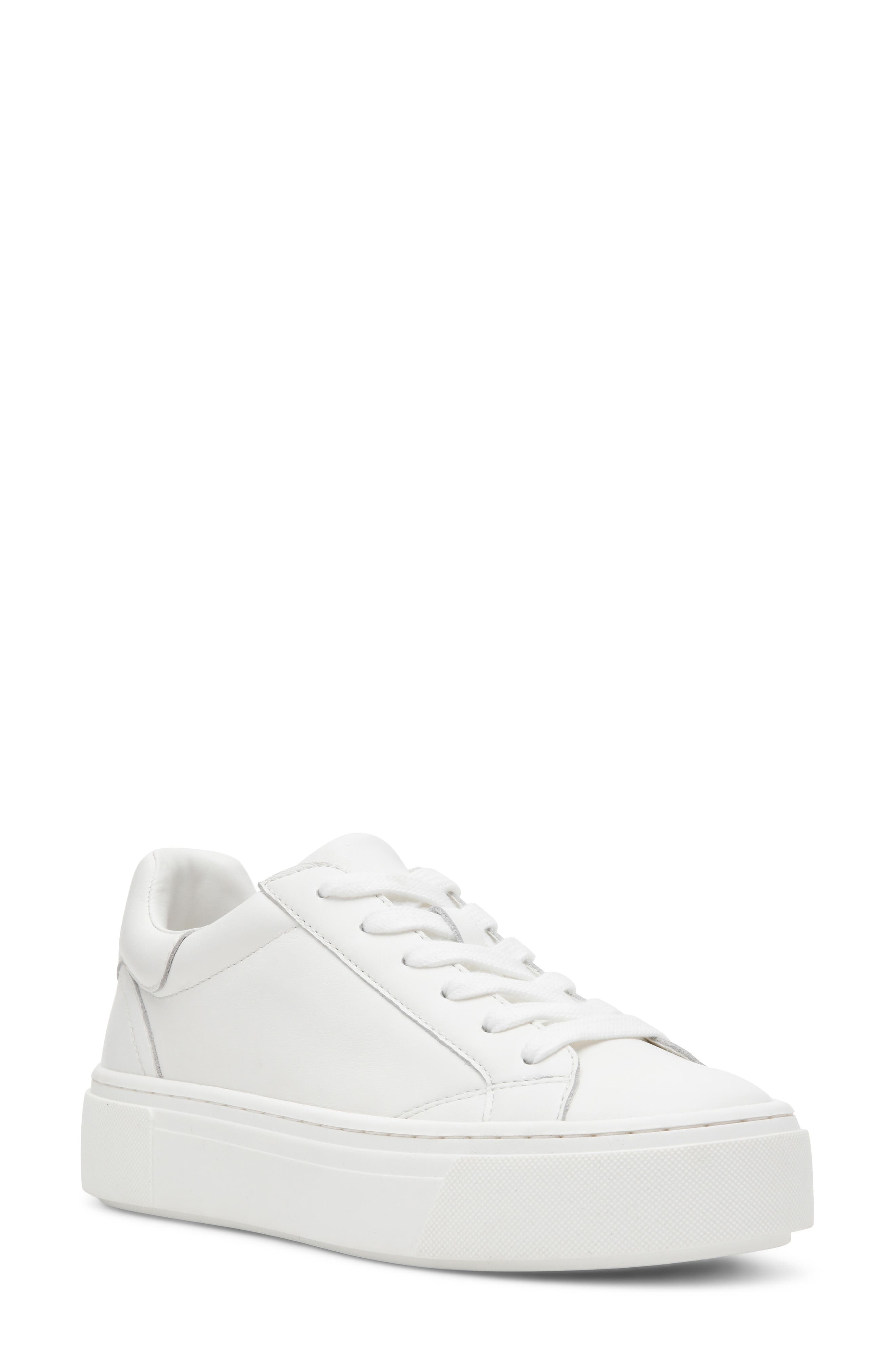 Holli Leather Platform Sneaker, Main, color, WHITE LEATHER