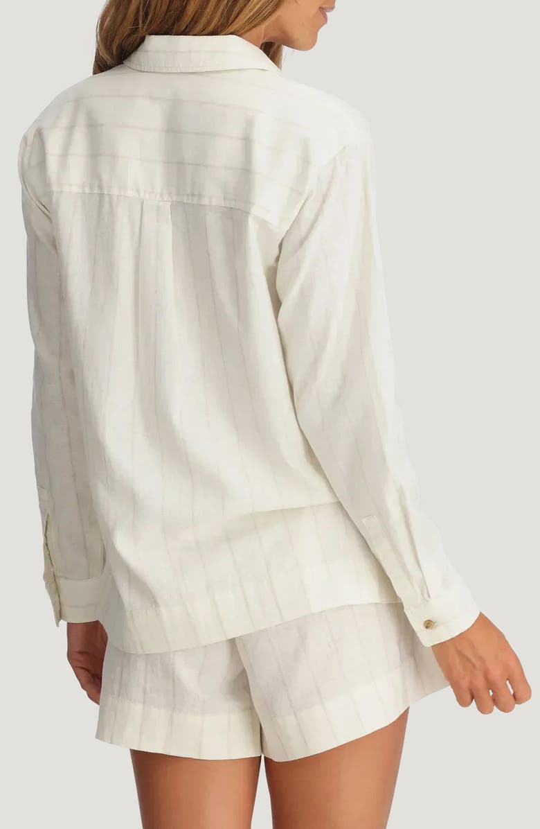 Free Fly Sullivans Button-Up Shirt, Alternate, color, Dash Vertical Stripe Sea Salt