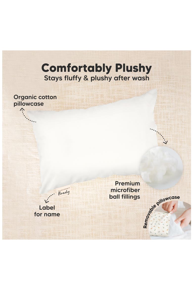 Mini Toddler Pillow With Pillowcase, Alternate, color, French Gray