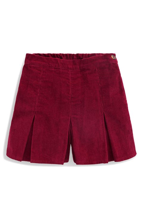 Kids' Pleated Corduroy Skort