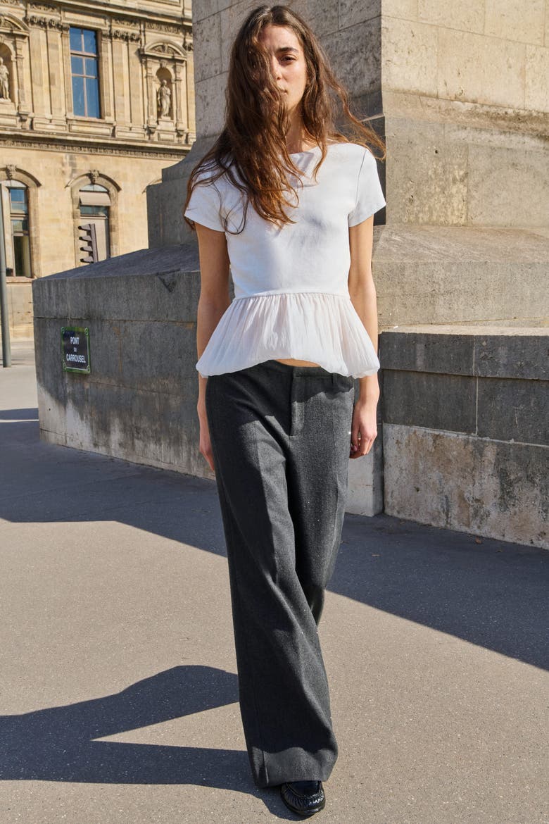 Embellished Trousers, Alternate, color, Dark gray
