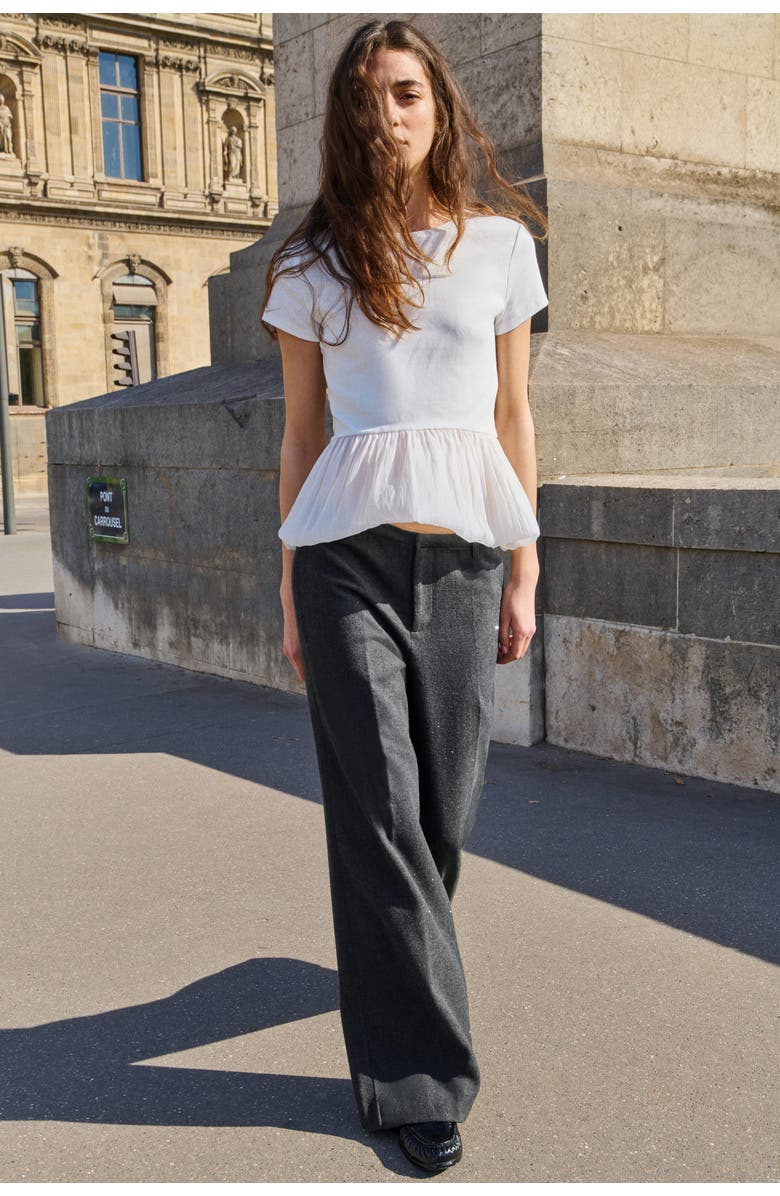 H&M Embellished Trousers, Alternate, color, Dark Gray