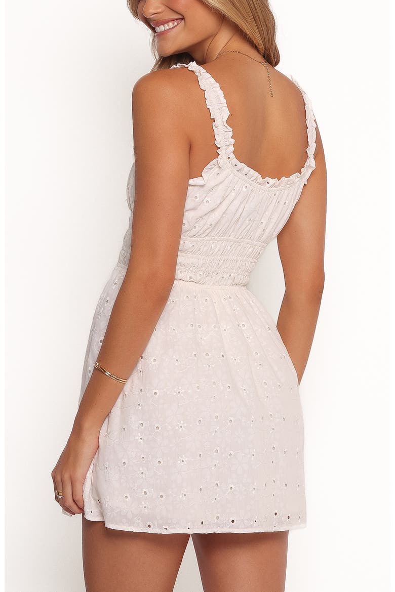 Janessa Eyelet Embroidered Cotton Minidress, Alternate, color, CREAM FLORAL
