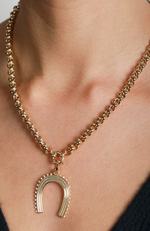 Adina Reyter Chunky Rolo Chain Necklace In Gold