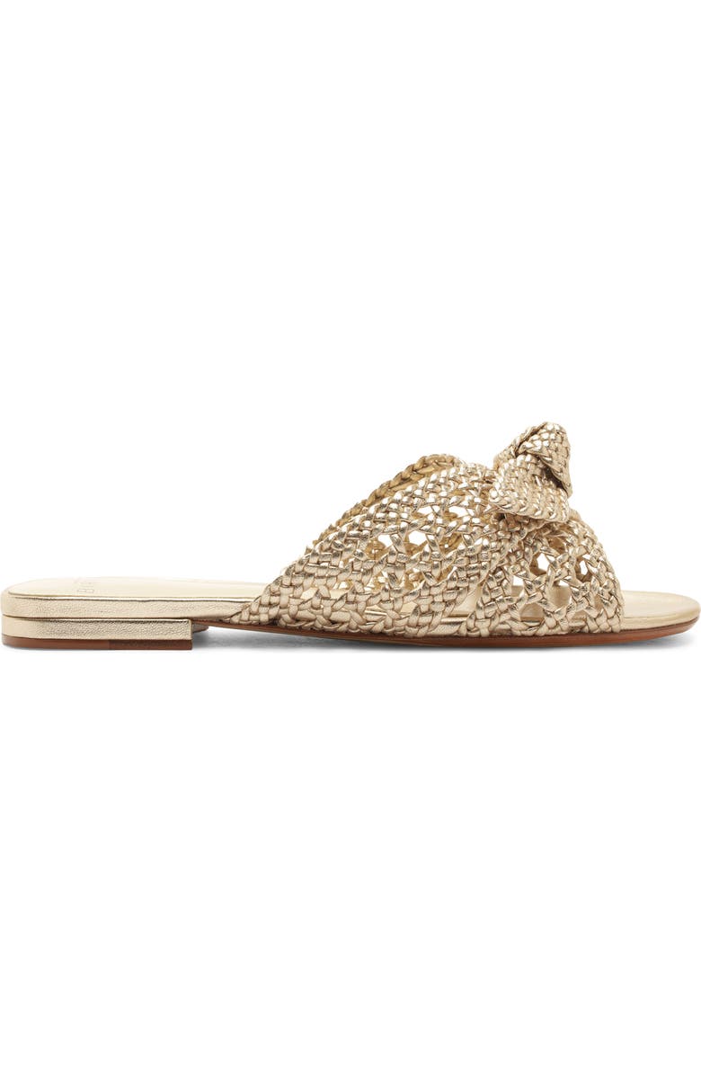 Alexandre Birman Belinda Woven Slide Sandal, Alternate, color, Golden
