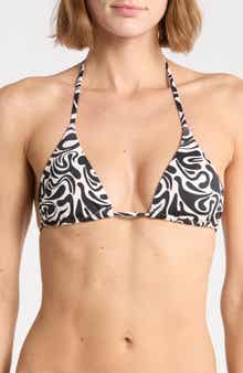 Palm Triangle Bikini Top