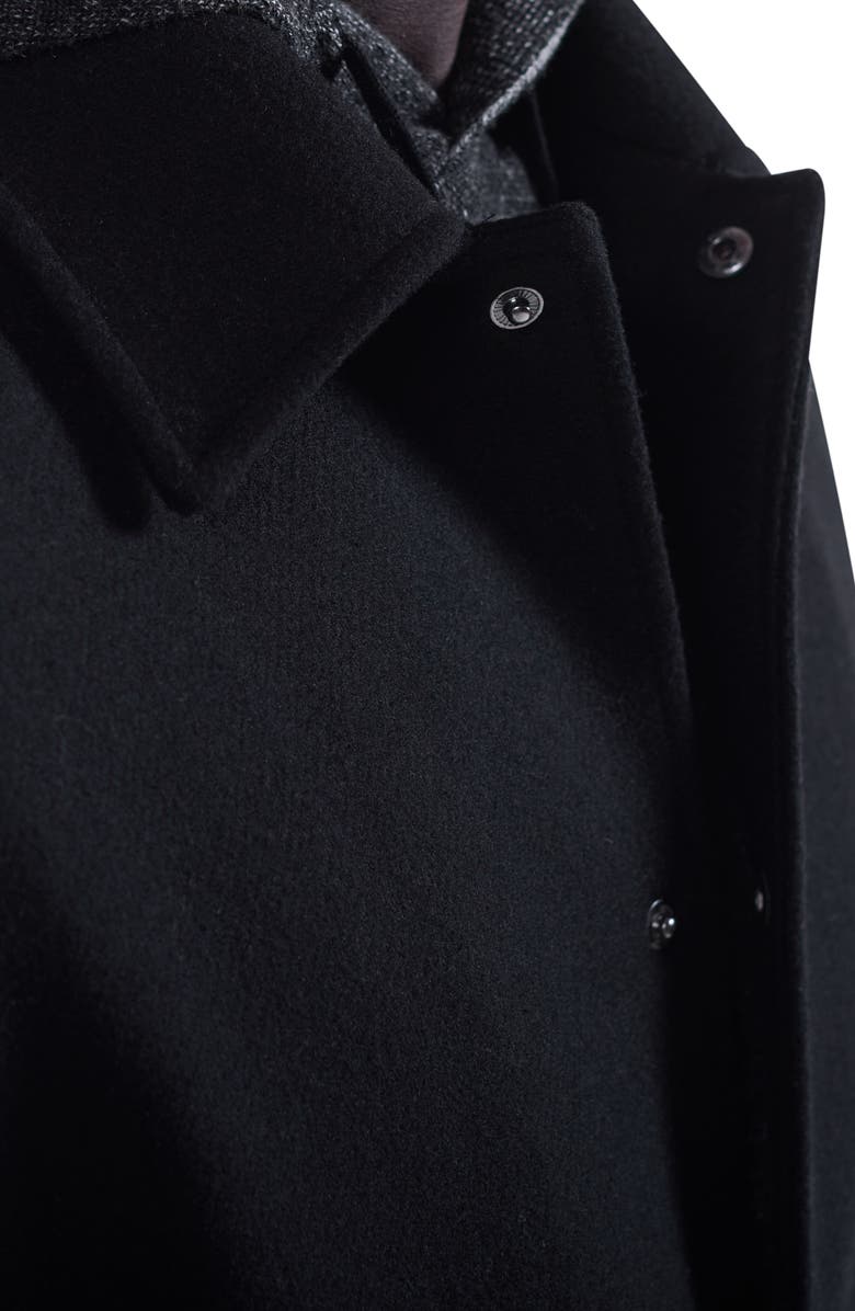 Bugatchi Leather Sleeve Tweed Jacket, Alternate, color, Black