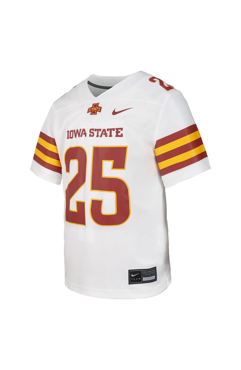 Nike Youth Nike #25 White Iowa State Cyclones Untouchable Replica Game Jersey, Alternate, color, White
