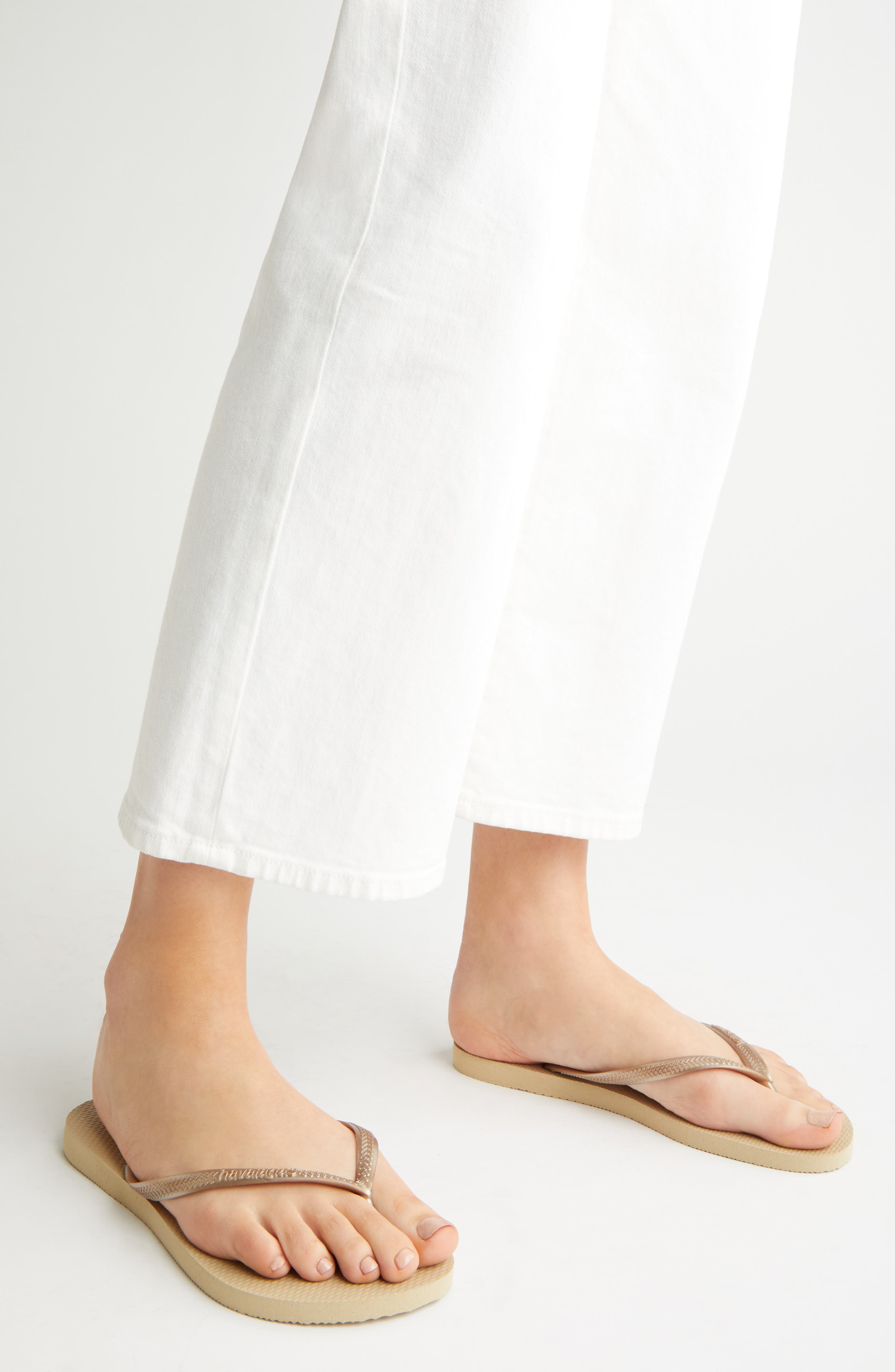 Slim Flip Flop, Alternate, color, SAND GREY/LIGHT GOLDEN