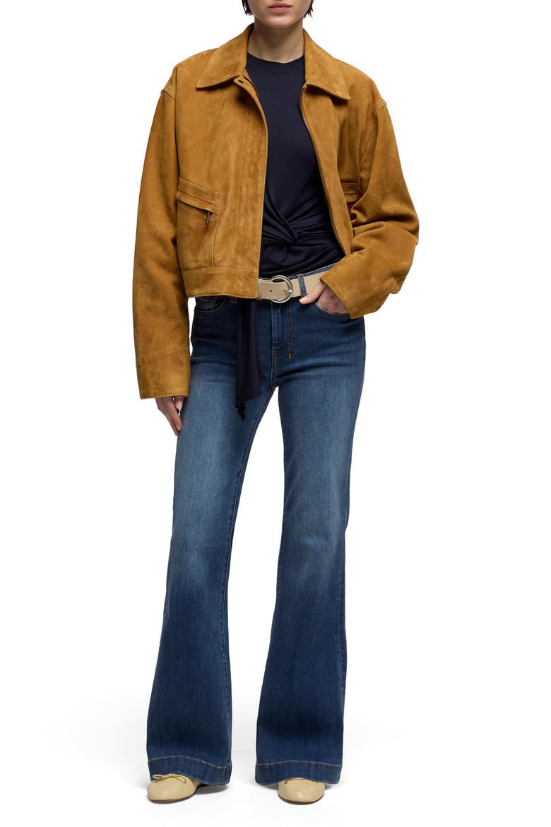 Dojo Tailorless Mid Rise Flare Jeans, Alternate, color, GALE