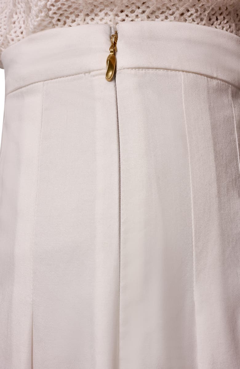 Donna Karan New York Pleated Midi Skirt, Alternate, color, Cream