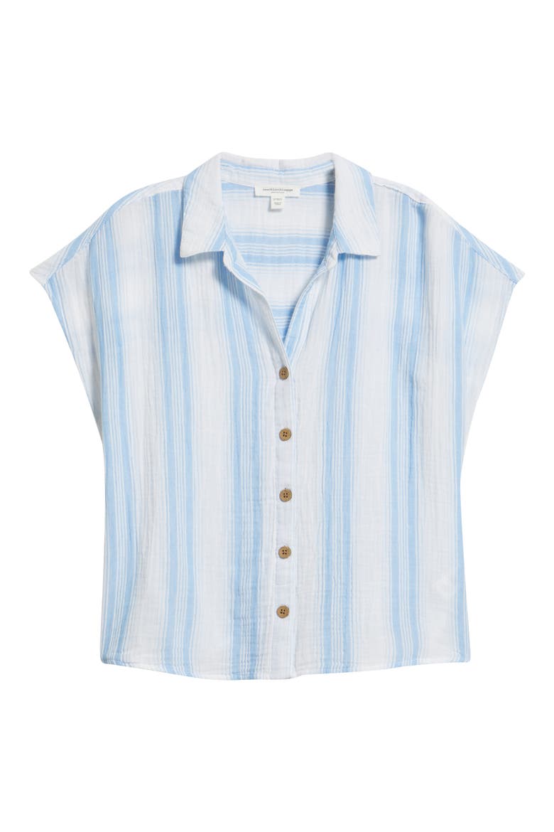 Gem Stripe Shirt, Alternate, color, BAY AREA