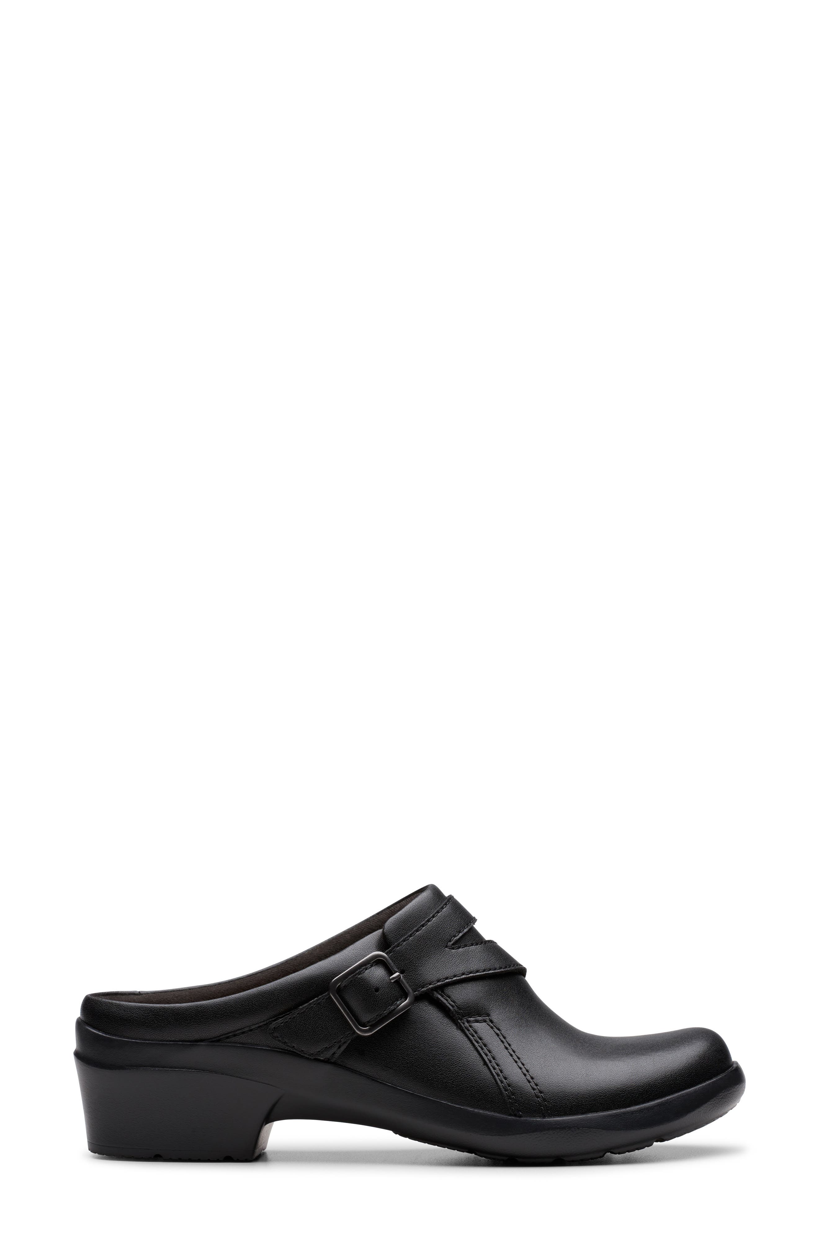 Clarks<sup>®</sup> Angie Bradley Clog - Wide Width Available, Alternate, color, Black Leather