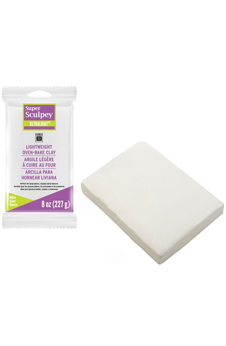 Sculpey Super Sculpey Ultralight White 8oz Pack Lightweight Polymer, Alternate, color, Multicolored
