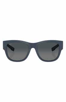 Caleta 55mm Gradient Polarized Square Sunglasses