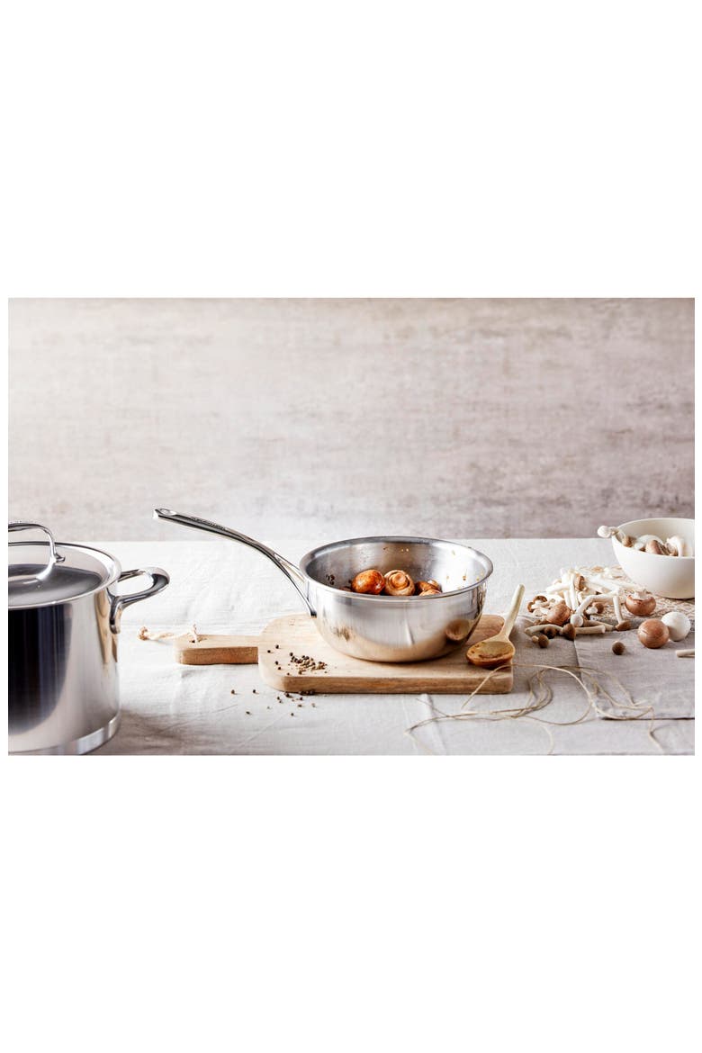 Atlantis 2-Quart Saucier Pan & Lid, Alternate, color, STAINLESS STEEL