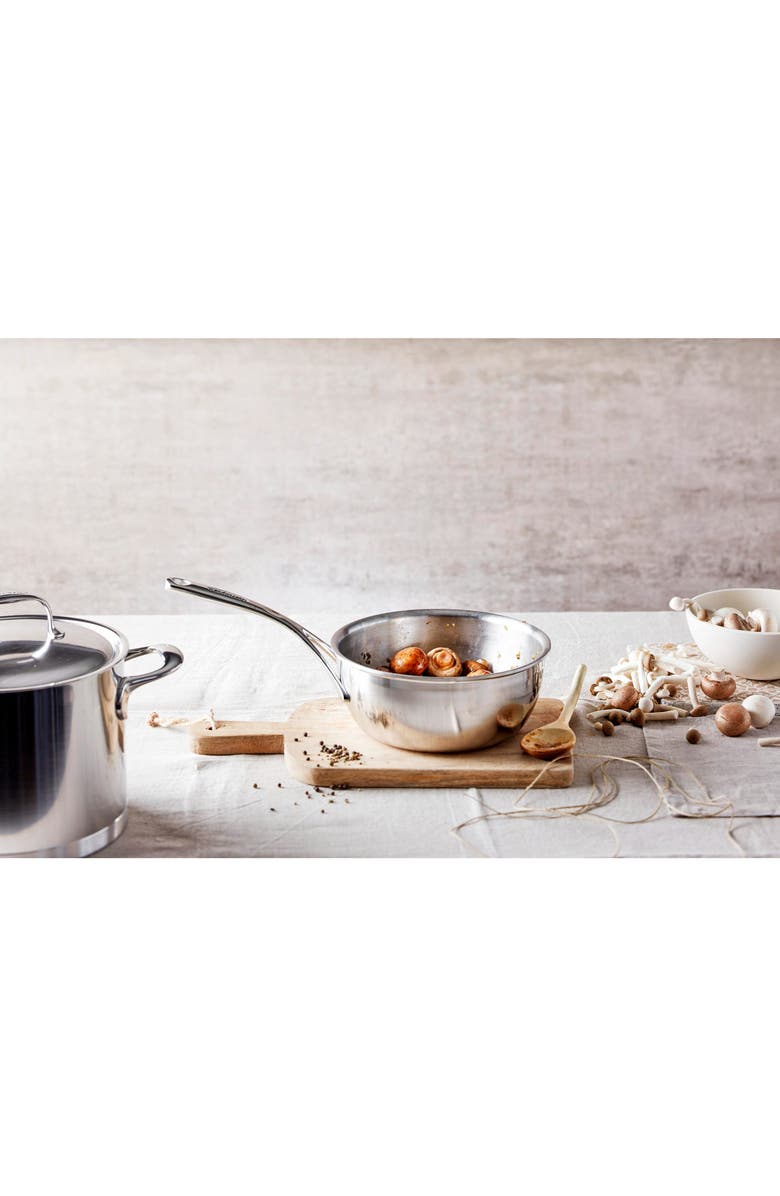 Demeyere Atlantis 2-Quart Saucier Pan & Lid, Alternate, color, Stainless Steel