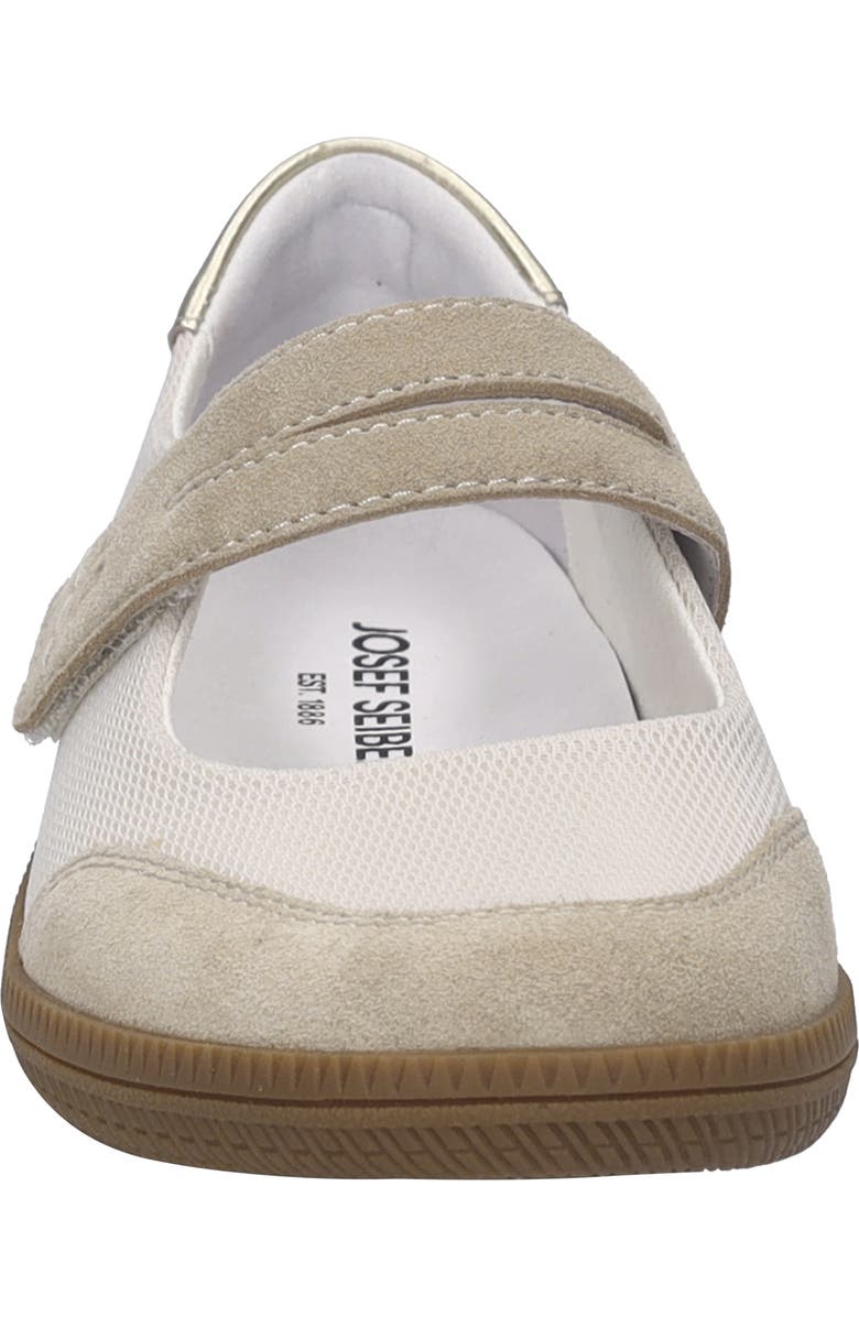 Josef Seibel Jolene Mixed Media Mary Jane Sneaker, Alternate, color, Beige Suede
