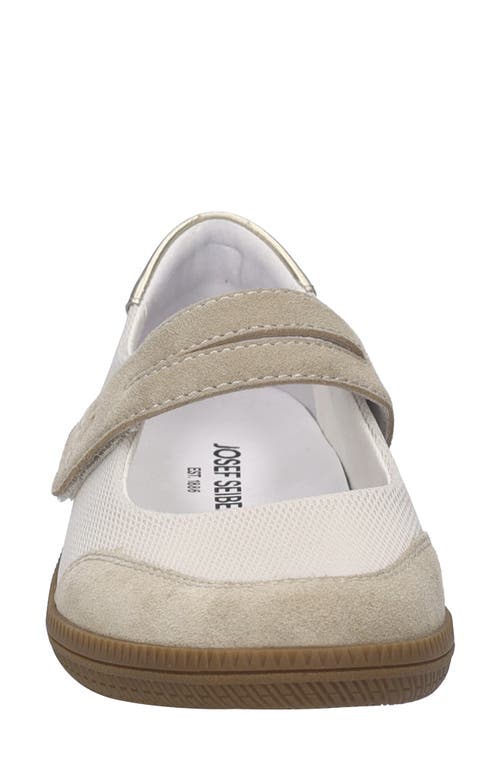 Josef Seibel Jolene Mixed Media Mary Jane Sneaker In Neutral