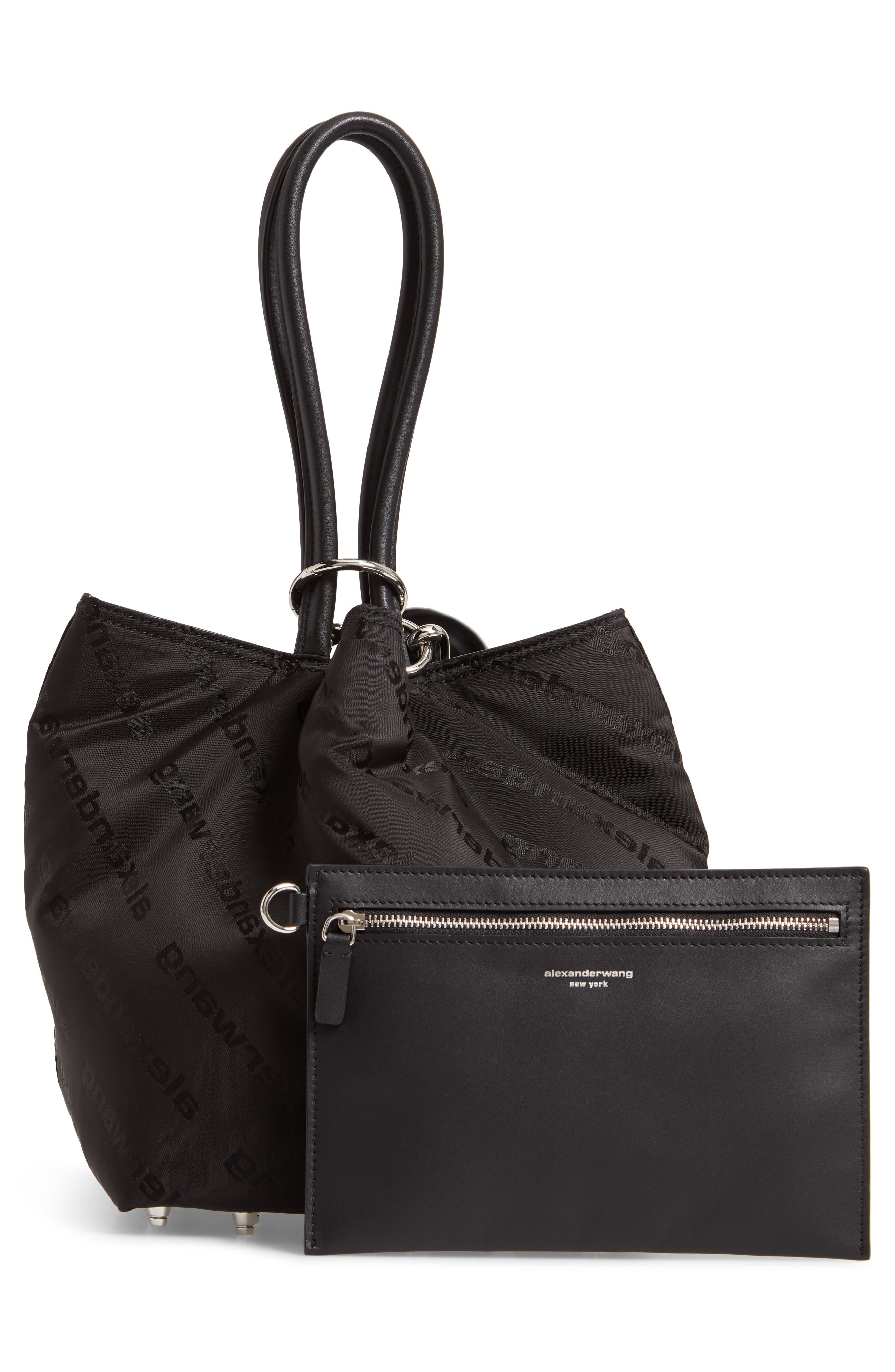 Alexander Wang Small Roxy Logo Nylon Tote, Alternate, color, 